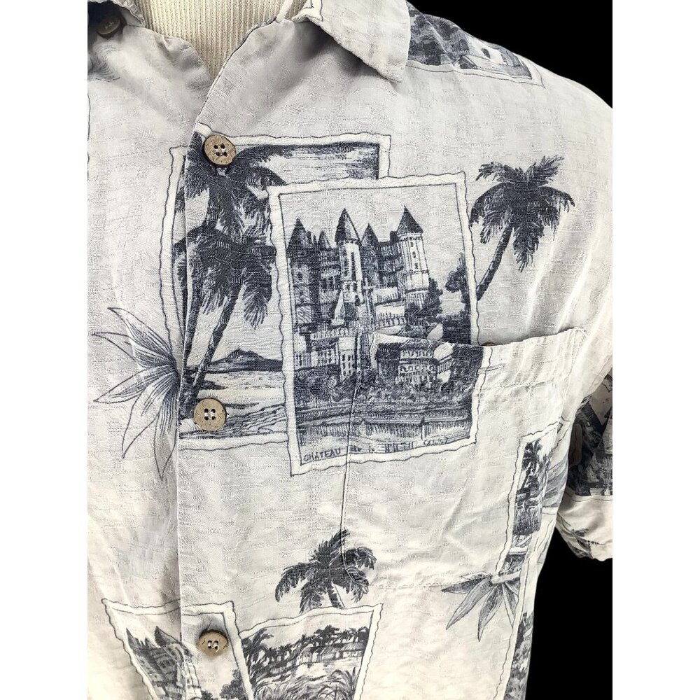 Tulliano Mens Silk Hawaiian Shirt L - Picture 2 of 5